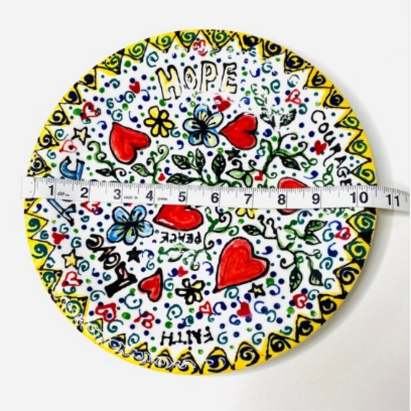 Ceramic Decorative Plate Whimsical Inspirational 💓 - Picture 5 of 7